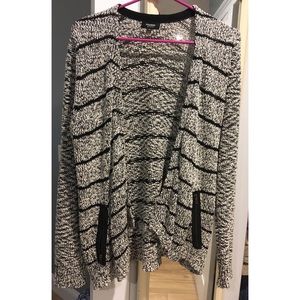 Black and white sweater cardigan